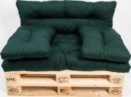 Zelený polstr na paletový nábytek K3, 120x40 cm