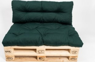 Zelený polstr na paletový nábytek K3, 70x40 cm