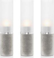 Set 3 ks svícnů na čajovou svíčku Faro, beton, sklo