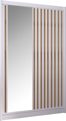 Bílá skříň s posuvnými dveřmi Derlana 150