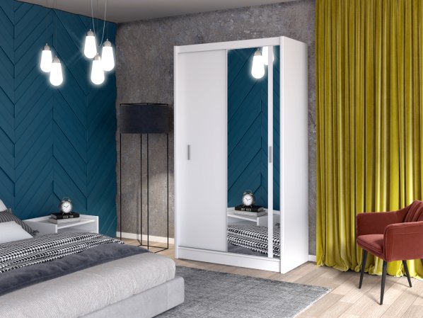 Skříň s posuvnými dveřmi Solo 150 bílá