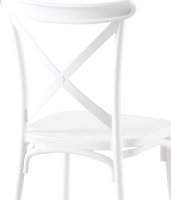 Bílá stohovatelná židle Zenith
