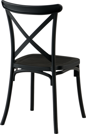 Černá stohovatelná židle Zenith