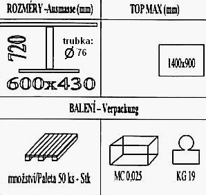 Jídelní stolová podnož BM043/500