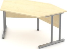 Stůl pracovní rovný - hnízdo - kovová podnož