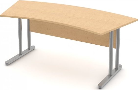 Stůl pracovní zaoblený - kovová podnož