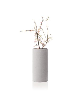 Světle šedá váza COLUNA L, výška 29 cm