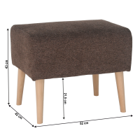 Hnědý taburet Homespot