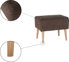 Hnědý taburet Homespot
