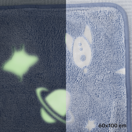 Svítící koberec Glow modrá 60x100 cm