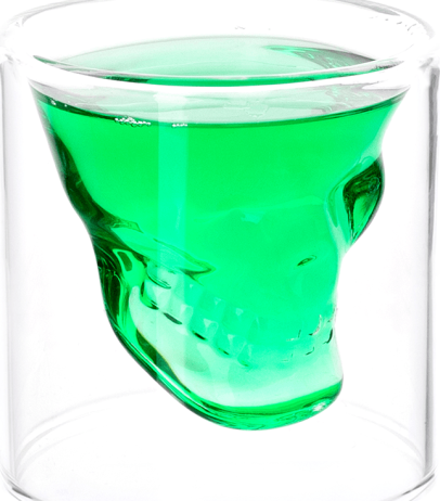 Termo sklenice lebka Cool 75 ml 2 ks