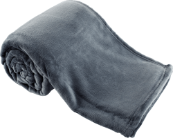 Tmavě šedá plyšová deka 180x200 cm