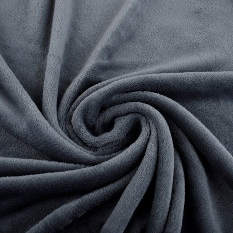 Tmavě šedá plyšová deka 180x200 cm