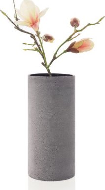 Tmavě šedá váza COLUNA L, výška 29 cm