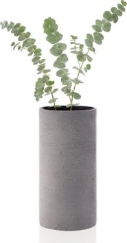 Tmavě šedá váza COLUNA M, výška 24 cm