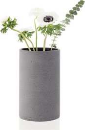 Tmavě šedá váza COLUNA S, výška 20 cm
