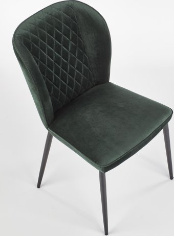 Tmavě zelená jídelní židle K399