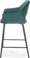 Tmavě zelená barová židle H107