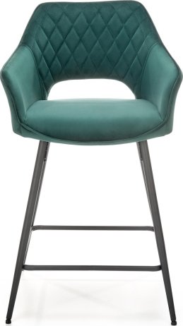 Tmavě zelená barová židle H107