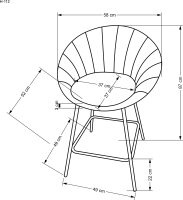 Tmavězelená barová židle H112