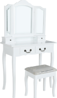 Toaletní stolek s taburetem Breezway, bílá