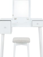Toaletní stolek s taburetem Prentic, bílá