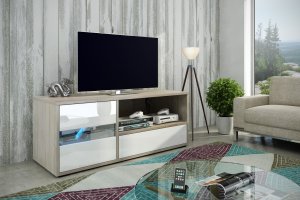 TV stolek Global 1, dub sonoma / bílý