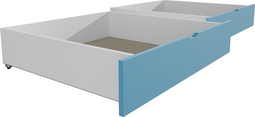 Úložné prostory 2ks modrá pro postel bez přistýlky