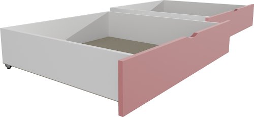 Úložné prostory 2ks růžová pro postel bez přistýlky