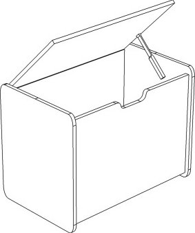 Úložný box SPEED ABS 19 bílá | grafit | červená