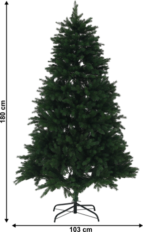 Vánoční stromek, full 3D, zelená, 180 cm, CHRISTMAS TYP 11