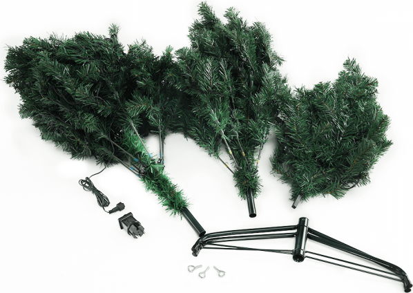 Vánoční stromek se světýlky, zelená, 180 cm, LED450, CHRISTMAS TYP 5