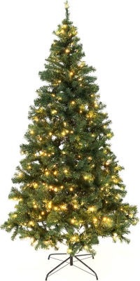 Vánoční stromek se světýlky, zelená, 220 cm, LED450, CHRISTMAS TYP 5