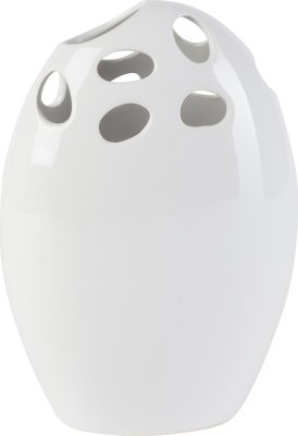 Váza Egg hole, bílá
