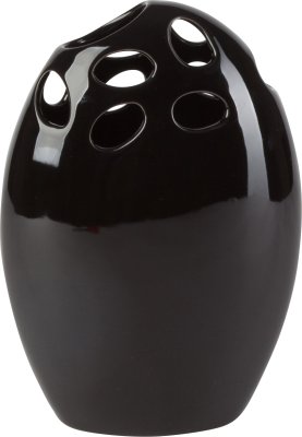 Váza Egg hole, černá