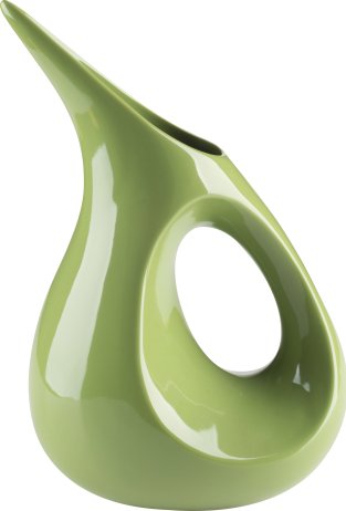 Zelená váza Jug, 25x15x30cm