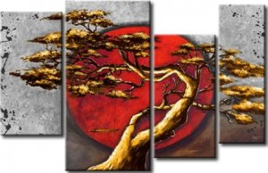 Vícedílné obrazy - Bonsai