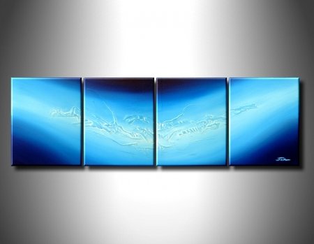 Vícedílné obrazy - Modrá vlna