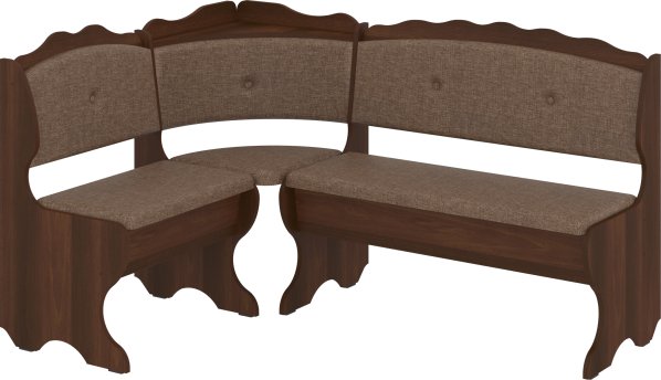 Rohová lavice CEZAR wenge, tkanina - savannah káva