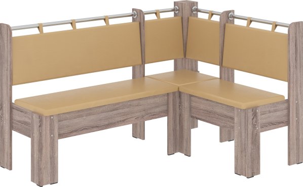 Rohová lavice HEJTMAN beton, tkanina - savannah tmavě šedá