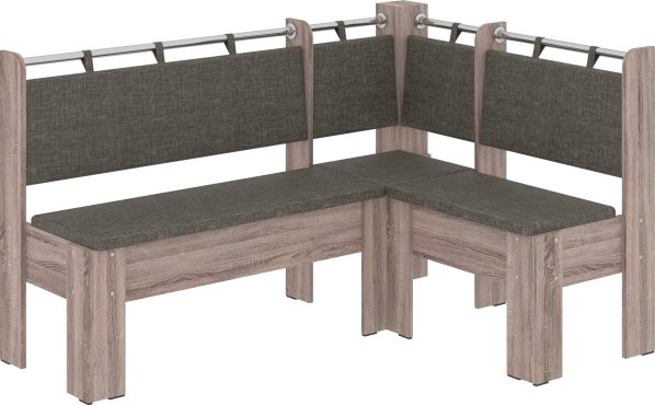 Rohová lavice HEJTMAN wenge, tkanina - savannah káva