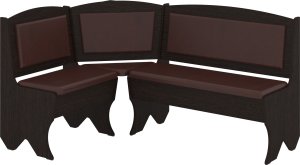 Rohová lavice IMPEROR wenge, koženka - bronz