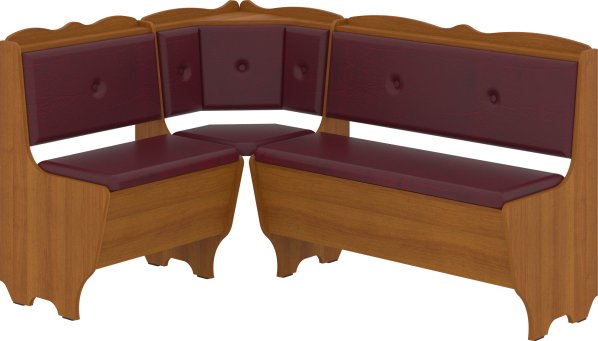 Rohová lavice LORD wenge, koženka - hnědá