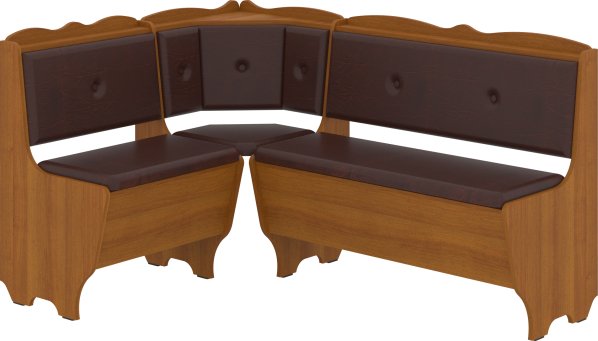 Rohová lavice LORD wenge, koženka - hnědá