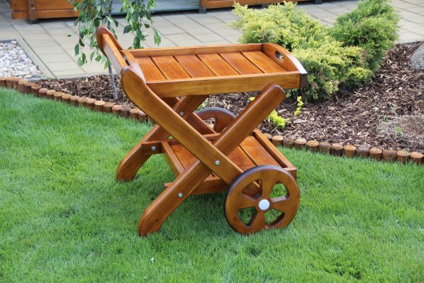 Zahradní sestava Gold velká + lehátko a servírovací vozík