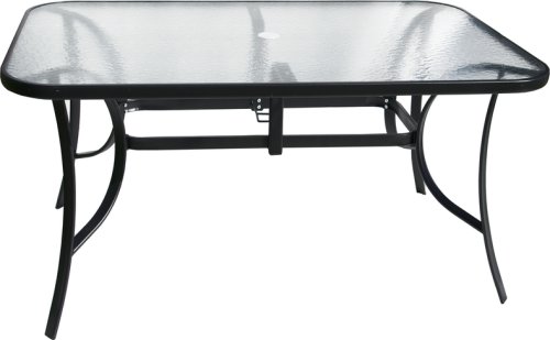 Kovový zahradní stůl XT1012T průhledné sklo