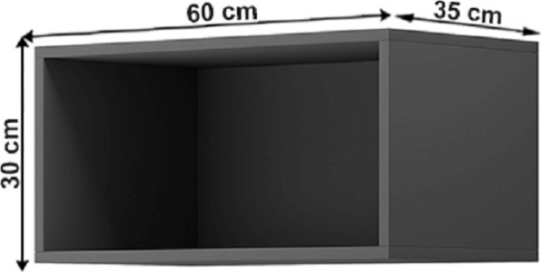 Závěsná police Roulotte 2, grafit
