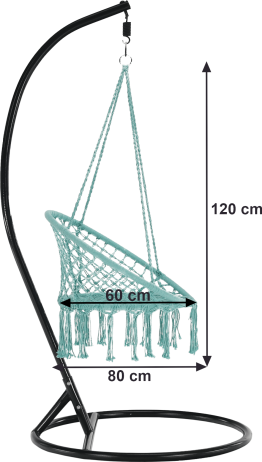 Mentolové závěsné křeslo Donew