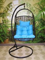Závěsné relaxační křeslo SEWA, modrý sedák
