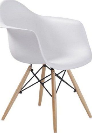 Bílá designová židle DAMEN, buk